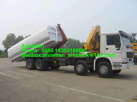 Camion del compattatore di rifiuti di Sinotruk Howo7 6x4 Euro2 del braccio di gancio