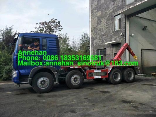 Camion del compattatore di rifiuti di Sinotruk Howo7 6x4 Euro2 del braccio di gancio