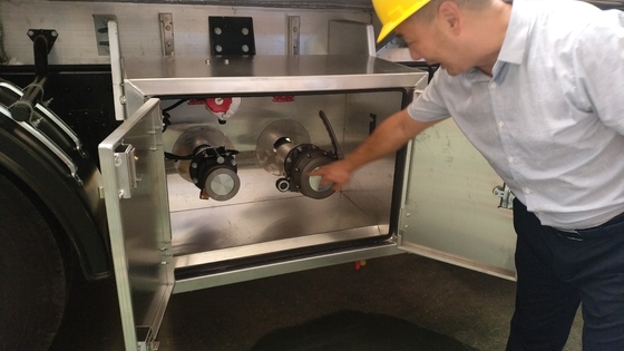 3 semirimorchio cisterna resistente dell'olio dei rimorchi 45000L dei semi di colore bianco di Axle Aluminium