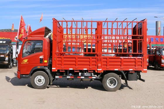 12 veicolo leggero di Wheeler Cargo Truck Sinotruk HOWO di tonnellata 6 con colore rosso
