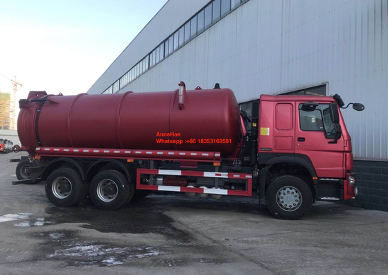 euro del camion 4x2 di aspirazione delle acque luride di 95km/h 10M3 16M3 2 LHD