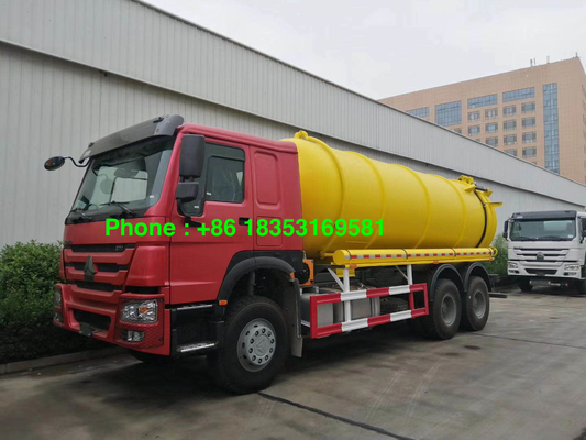 camion di aspirazione delle acque luride di 95km/H 17CBM 6x4 con la pompa dell'Italia Pto