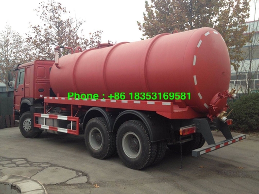 camion di aspirazione delle acque luride di 95km/H 17CBM 6x4 con la pompa dell'Italia Pto