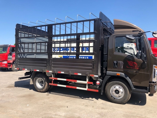 Il veicolo leggero rosso di HOWO, annuncio pubblicitario di bassa potenza trasporta 4x2 su autocarro la capacità di 5 tonnellate
