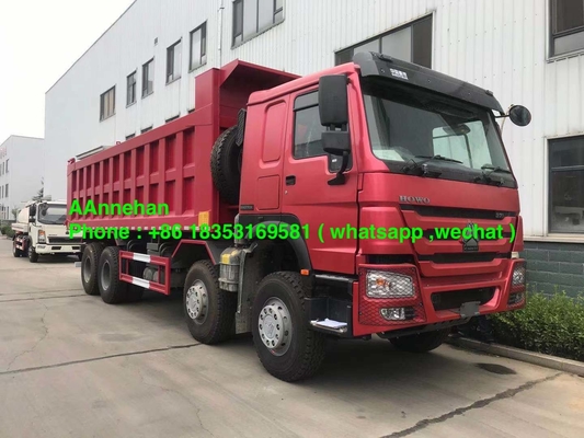 Howo rosso 7 ruote 20M3 40T dell'autocarro con cassone ribaltabile di Sinotruk Howo 6x4 10