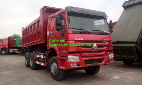 Howo rosso 7 ruote 20M3 40T dell'autocarro con cassone ribaltabile di Sinotruk Howo 6x4 10