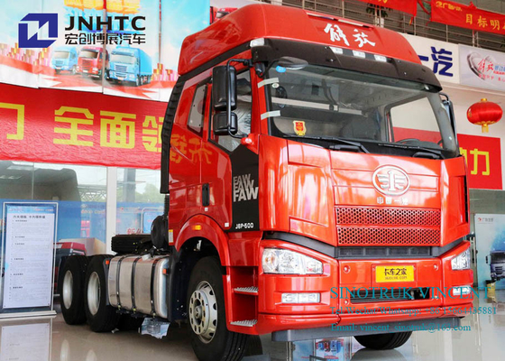 Camion del trattore delle ruote 350hp 10 6x4 dell'euro 2 di Faw J6P con i doppi bunker