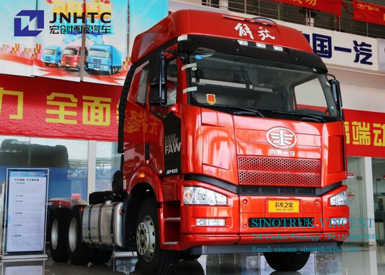 Camion del trattore delle ruote 350hp 10 6x4 dell'euro 2 di Faw J6P con i doppi bunker