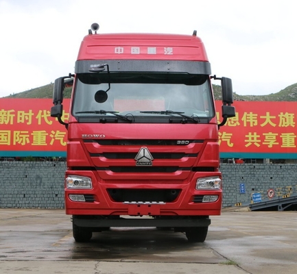 Camion rosso 10 Wheeler Tractor Truck del motore primo dei semi di Sinotruk Howo 6x4