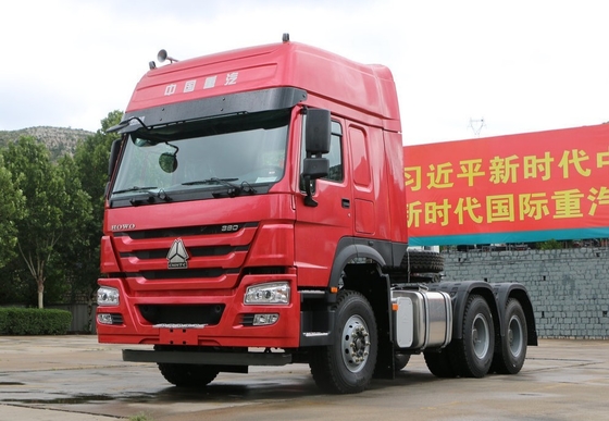 Camion rosso 10 Wheeler Tractor Truck del motore primo dei semi di Sinotruk Howo 6x4