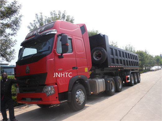 Tri camion idraulico di Axle Rear Tipping Dump Trailer con il cilindro idraulico di Hyva