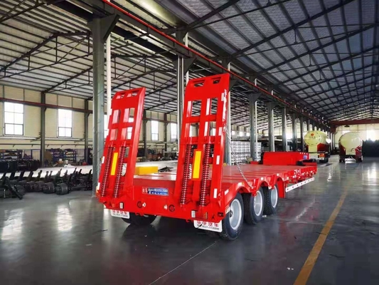 Rimorchio 3 Axle For Transport Vehicles di JNHTC 80 Ton Semi Low Deck Gooseneck