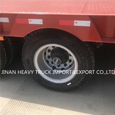 Il rimorchio a base piatta dei semi di 3 assi ha montato Crane Transport Flatbed Gooseneck Trailer