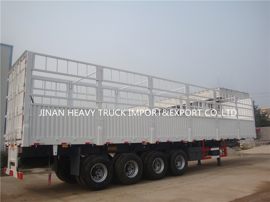 Autoarticolato del muro laterale del bestiame di tre assi di Axle Fence Cargo Trailer Tri