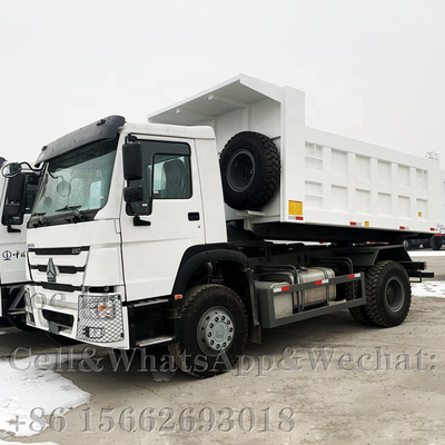 Sinotruk HOWO Euro 2 a mano sinistra guida 6x4 371hp camion spazzatura bianco camion a gomma camion merci