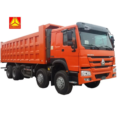 Camion della scatola dello scarico di forma di SINOTRUK HOWO 8X4 U nel Ghana Tanzania Zambia Zimbabwe