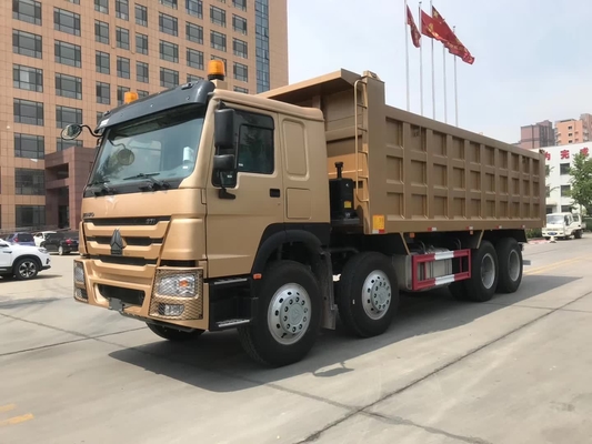 Camion della scatola dello scarico di forma di SINOTRUK HOWO 8X4 U nel Ghana Tanzania Zambia Zimbabwe
