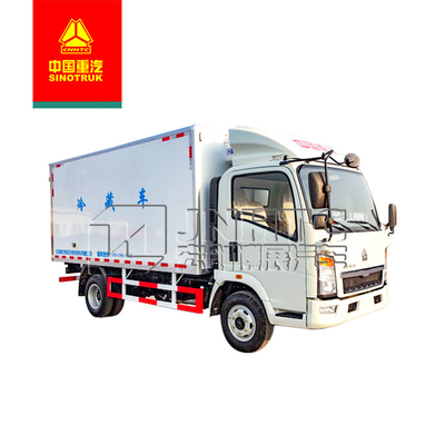 Sinotruk HOWO 6 gomma Van Transport Truck Fresh Food refrigerato a catena fresco di bassa potenza
