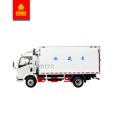 Sinotruk HOWO 6 gomma Van Transport Truck Fresh Food refrigerato a catena fresco di bassa potenza