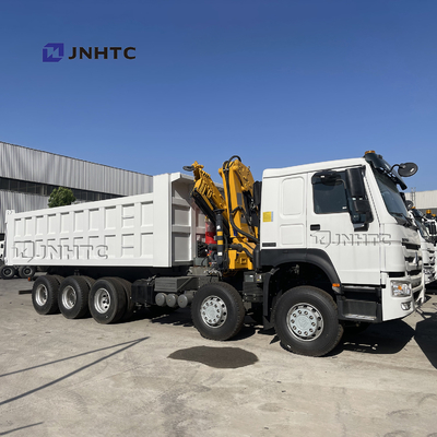 Braccio pieghevole Crane With Lifting Axle di Howo 16 Wheeler Dump Truck With 10T