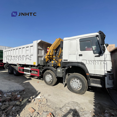 Braccio pieghevole Crane With Lifting Axle di Howo 16 Wheeler Dump Truck With 10T