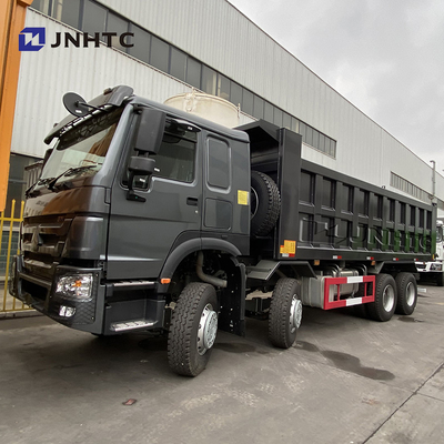 Ruote resistenti nere 420hp Sinotruk Tipper Truck New Model dell'autocarro con cassone ribaltabile 12