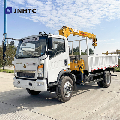 6 tonnellate di gru camion 4x2 6 ruote camion con braccio retto gru HOWO leggero 3-8 tonnellate camion merci