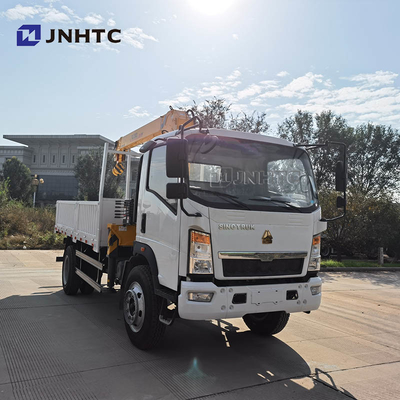 Camion del carico della ruota 4x2 Dropside di Sinotruk Howo Homan 6 con la gru 3.2t