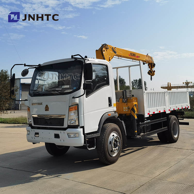 Camion del carico della ruota 4x2 Dropside di Sinotruk Howo Homan 6 con la gru 3.2t