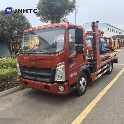 Trascinamento di 3 auto Sinotruk HOWO 4X2 Doppio ponte 5t 6t Diesel Fuel Fully Landed Wrecker Rescue Vehicle Flatbed Truck