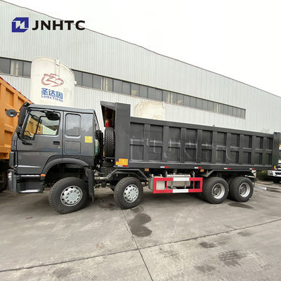 Ruote resistenti nere 420hp Sinotruk Tipper Truck New Model dell'autocarro con cassone ribaltabile 12